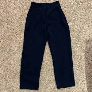 Aritzia high waisted navy blue work pants